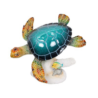 37CM TURTLE ON CORAL HOME DECOR