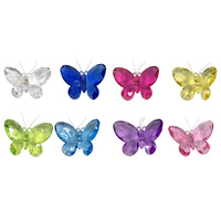 ACRYLIC BFLY 8ASST 7.5CM HANGING