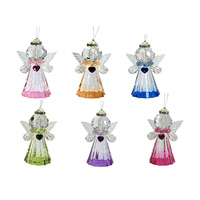 ACRYLIC HEART ANGEL 6ASST 7.5CM