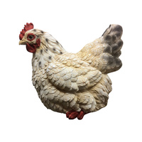 26CM WHITE SITTING CHICKEN