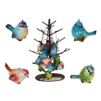 5CM MARBLE HANGING BIRDS ASST