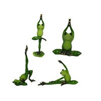 GREEN MARBLE YOGA FROG 4ASST
