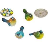 10CM MARBLE BIRDS IN NEST UN36