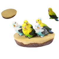 13CM BUDGIE BIRD ON DISPLAY UN36