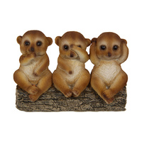 13CM 3 WISE MEERKATS SOLD QTY2