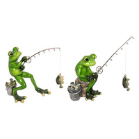16CM FROG FISHERMAN MARBLE 2ASST