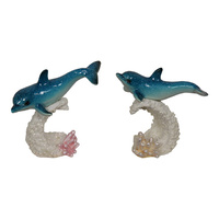 12CM MARBLE DOLPHIN CORAL 2ASST