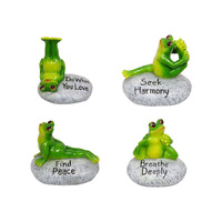 10CM YOGA WORDING FROGS 4ASST QTY 8