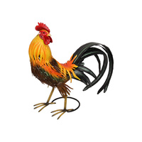 41CM RUSTIC METAL ROOSTER ART
