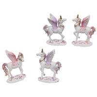 9CM FLYING FLORAL UNICORN 4ASST QTY 8