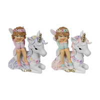 7CM FAIRY SITTING ON UNICORN QTY 4