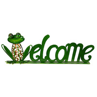 58CM METAL WELCOME FROG QTY 2