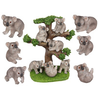 6CM BABY KOALAS ON TREE DISPLAY UN36