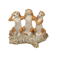 12CM WISE MEERKATS WELCOME LOG QTY 4