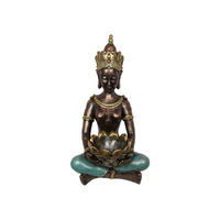 56CM TURQUOISE BUDDHA LOTUS BOWL