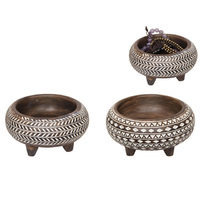 11CM SYNCOPATED AFRICAN D�COR BOWL 2ASST