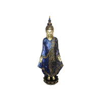 64CM BLUE AND GOLD STANDING RULAI BUDDHA