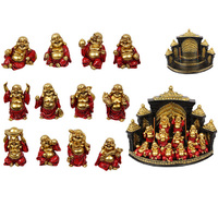 6CM RED/GOLD HAPPY BUDDHA ON DISP UN48