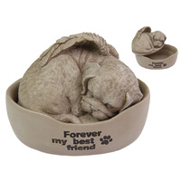 15CM DOG BED URN W/INSPIRATIONAL WORDS