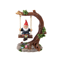 14CM GNOME ON TREE SWING QTY 2
