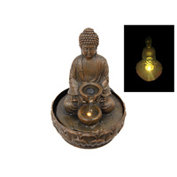 29CM BROWN RULAI BUDDHA FOUNTAIN W/LIGHT