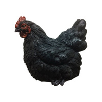 26CM BLACK SITTING CHICKEN