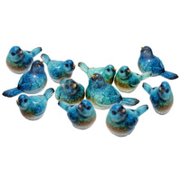 8CM MARBLE BLUE BIRD UN12