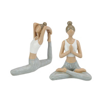 14.5CM GREY/WHITE YOGA POSE 2ASST