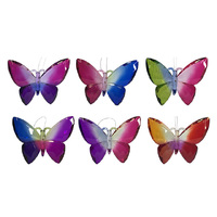 ACRYLIC RAINBOW BFLY 12.5CM 6ASST