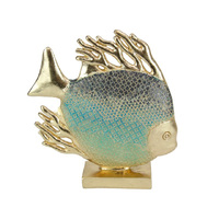 25CM FISH W/GOLD AND BLUE GOLD FISH
