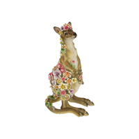 41CM KANGAROO W/FLORAL DESIGN