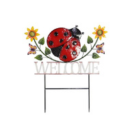 65CM LADYBUG W/WELCOME GARDEN