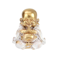 21CM GOLD/GREY PRAYING BUDDHA