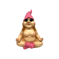 29CM SITTING NAKED YOGA GNOME FEMALE QTY 2