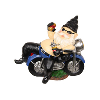 30CM DRUNK GNOME BIKER QTY 2