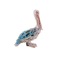 35CM STANDING PELICAN W/CORAL