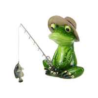 14CM FISHING FROG MARBLE FINISH