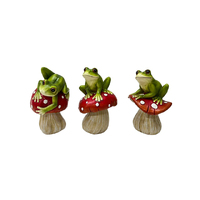 FROG ON MUSHROOM 3ASST SOLD QTY6
