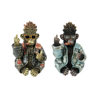 19CM SITTING RUDE GORILLA SOLD QTY 2