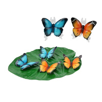 8CM MARBLE BUTTERFLY ON LEAF DISPLAY 4ASST UN24