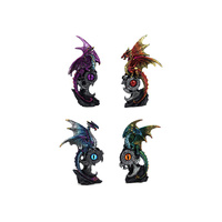 14CM DRAGON WITH MYSTIC EYE 4ASST