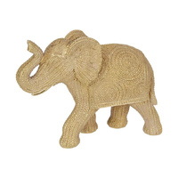 20CM ELEPHANT IN GOLD KNIT FINISH QTY 2