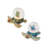 RESIN TURTLE WATER GLOBE 7X7X6CM SOLD QTY4