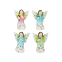 10CM ANGEL W/INSPIRATIONAL WORDING 4ASST SOLD QTY8