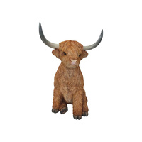 53CM LARGE SITTING HIGHLAND COW