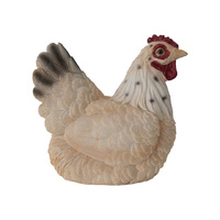 15CM SITTING WHITE HEN QTY 2