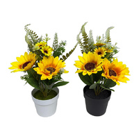 29/23CM SUNFLOWER IN POT 2ASST QTY 6