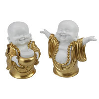 15CM STANDING HAPPY BUDDHA 2ASST