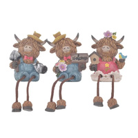 HIGHLAND SUNFLOWER DANGLY LEG 3ASST SOLD QTY12