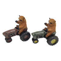 15CM HIGHLAND COW ON TRACTOR 2ASST